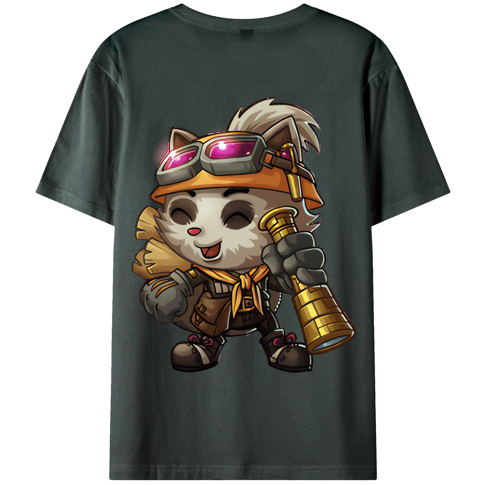 （画像用） リーグ・オブ・レジェンド League of Legends LOL 綿100％ メンズ半袖Tシャツ（バックプリント） 通気性